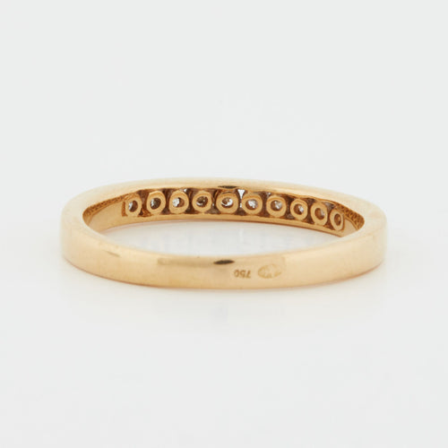 Bague 51 DEMI ALLIANCE EN OR 18 CARATS 58 Facettes RÉF 1005/18