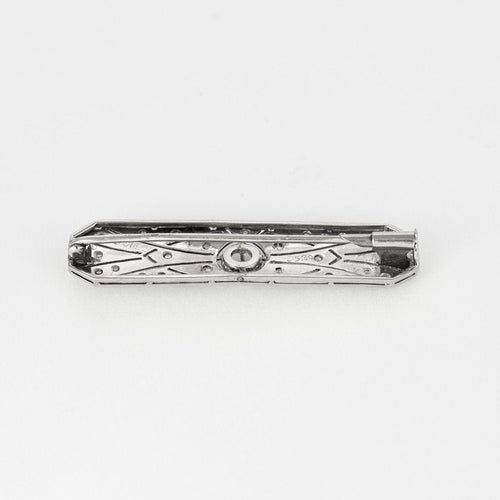 Broche BROCHE BARETTE PLATINE DIAMANTS 58 Facettes M8905