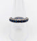 Bague 56 Alliance américaine art deco or blanc 14k saphirs bleus naturels 58 Facettes A06112