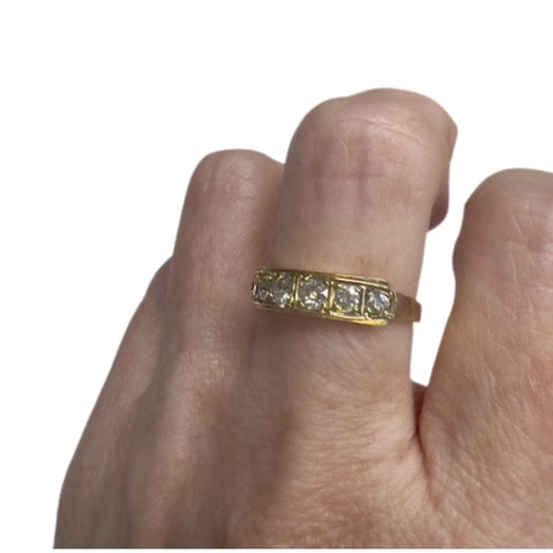 Bague 54 BAGUE DE DESIGN CONTEMPORAIN DU XXE SIÈCLE en OR 18 carats avec DIAMANTS 58 Facettes DMAR5