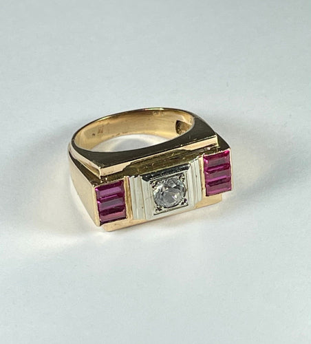 Bague 51 Bague Tank en or jaune 58 Facettes 51