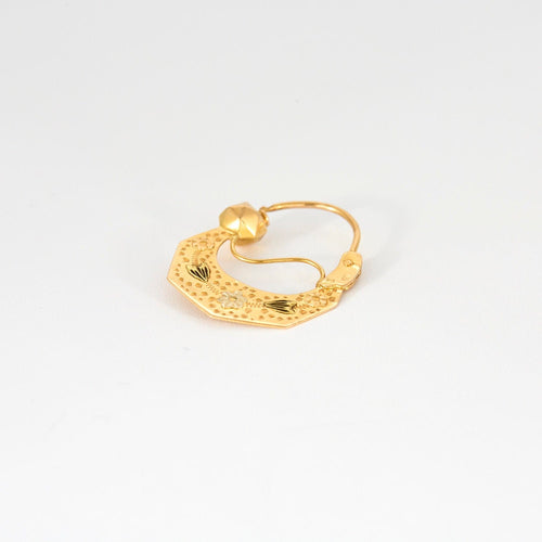 Boucles d'oreilles Paire de créole savoyarde, fin XIXéme, or jaune 58 Facettes