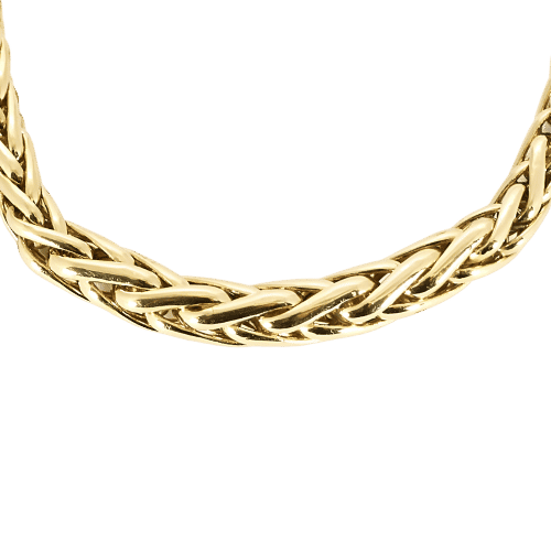 Collier Collier or jaune à maille palmier 58 Facettes SL5154