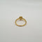 Bague 52 Solitaire or jaune 18 carats serti d’une citrine ovale 58 Facettes