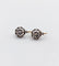 Boucles d'oreilles Dormeuses antique or jaune 18k diamants taille rose et sertis fleurs de lys (circa 1900) 58 Facettes A06162