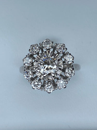 Bague 51 Bague marguerite, diamants 58 Facettes AB15