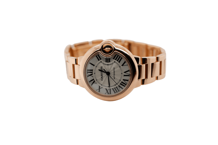 Montre Cartier - Montre Ballon Bleu Or Rose - 33 mm 58 Facettes 1.0000922/1