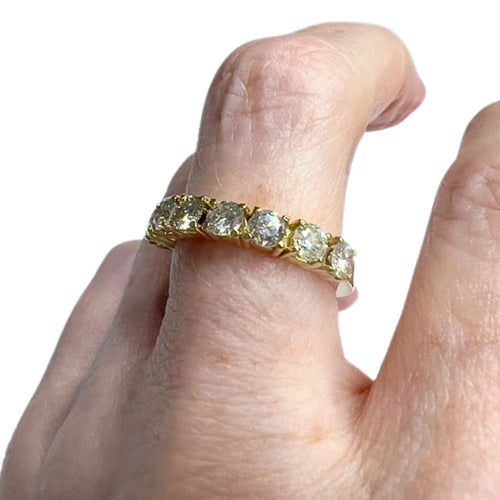 Bague 53.5 Demi-alliance 8 diamants 58 Facettes Q170B