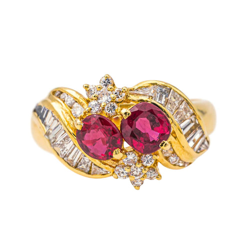 Bague 52 Bague  Cocktail Or jaune Rubis, Diamant 58 Facettes 2634194CN