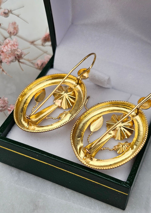 Boucles d'oreilles Boucles d'oreilles anciennes or jaune 58 Facettes 490