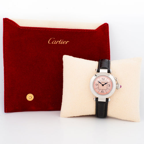 Montre CARTIER - Montre Pasha - Cadran arabe rose - SM 58 Facettes
