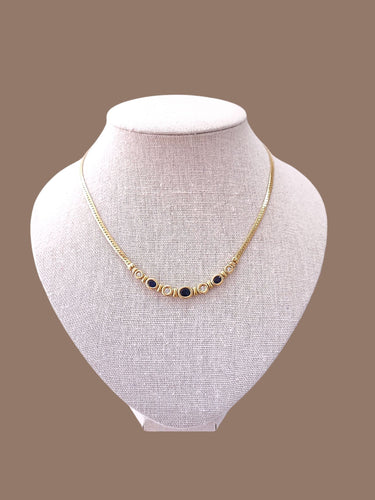 Collier Collier saphirs et diamants or jaune 58 Facettes coll.1693.1