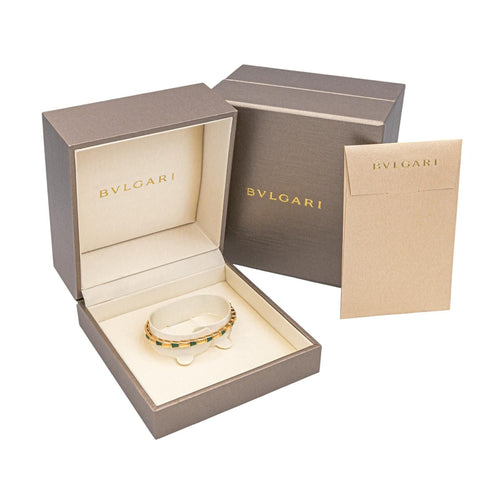 Bracelet Bulgari Bracelet Serpenti Or rose Malachite 58 Facettes 4173763RV