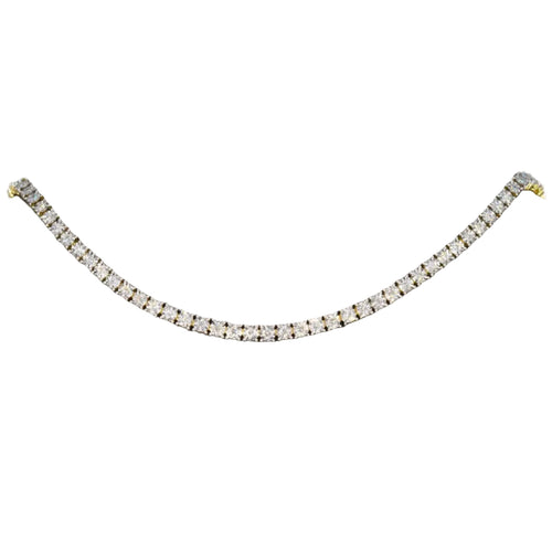 Yellow gold necklace with 3.50 carats diamonds 