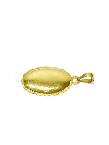 Pendentif Augis - Médaille d'Amour en or jaune et rubis 58 Facettes