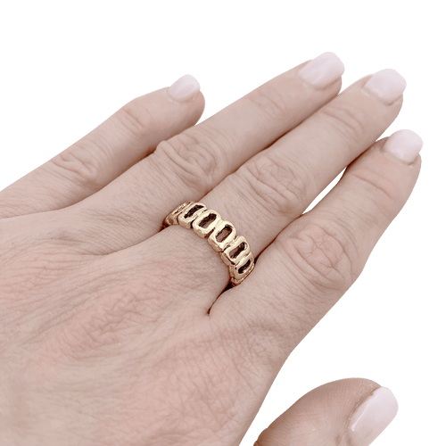 Bague 54 Bague vintage or jaune. 58 Facettes 34422