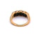 ANELLO IN ORO GIALLO 18 KT CON TURCHESE CABOCHON 58 Facettes
