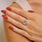 Bague 54 Bague coeur diamants en mouvement 58 Facettes