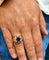 Bague 58 Bague ancienne en or et argent , saphir de Siam et diamants 58 Facettes