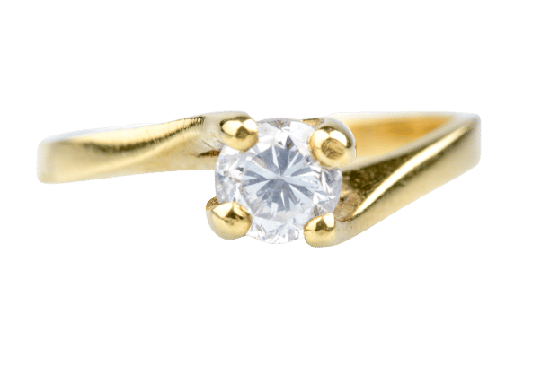 Bague 56 Bague solitaire diamant en or jaune 58 Facettes BG31200146-107