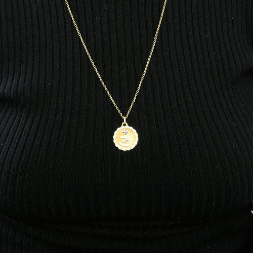 Pendentif AUGIS - Médaille d'amour ronde or jaune rubis 58 Facettes