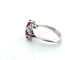 Bague en or blanc avec rubis et diamants