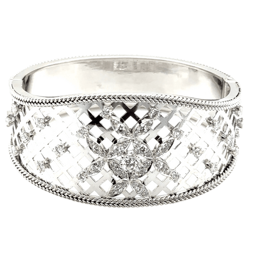 Bracelet Bracelet jonc en or blanc 58 Facettes 7094/15