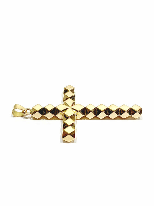 Pendentif Pendentif croix en or jaune 58 Facettes