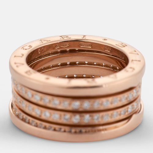 BULGARI - Bague B.Zero1 or rose diamants 58 Facettes