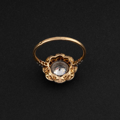 Bague 59 Bague en or jaune et platine, diamants, rubis - Vers 1915 Belle Époque 58 Facettes 4417