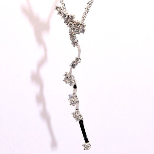 Collier Collier DAVITE E DELUCCHI en or blanc et diamants 58 Facettes 0002