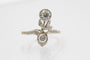 Charming Art Nouveau - old gold ring with a 0.70ct old brilliant-cut diamond, early 20th century 58 Facettes 11297