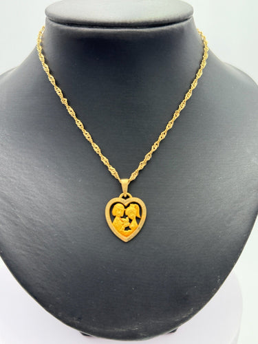 Collier Pendentif amoureux de Peynet et sa chaine en or 58 Facettes