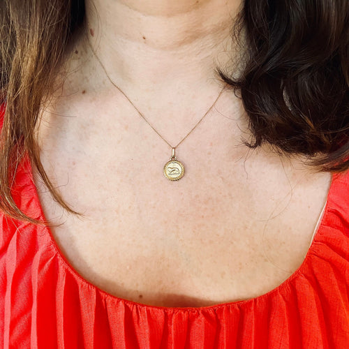 Pendentif Médaille zodiaque vintage signe du lion en or jaune 58 Facettes 276