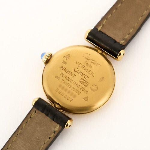 Montre CARTIER - Montre Modèle Colisée Must en argent plaqué or cadran noir chiffres romains 58 Facettes