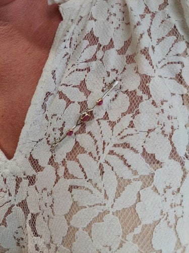 Broche Broche ancienne rubis 58 Facettes 090891