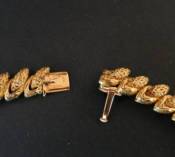 Collier Collier en or jaune et platine serti de 48 diamants 58 Facettes