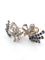 Boucles d'oreilles Boucles d'oreilles en platine avec des saphirs et des diamants 58 Facettes