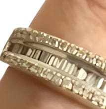 Bague 48.5 Bague de style contemporain du XXe siècle en or 18 carats avec diamants de 0,48 carat 58 Facettes Q329B