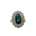 Bague 51 Bague Marguerite en platine, saphir et diamants 58 Facettes b78