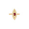 Bague 51.5 Bague marquise vintage en or 18K, diamants et rubis 58 Facettes