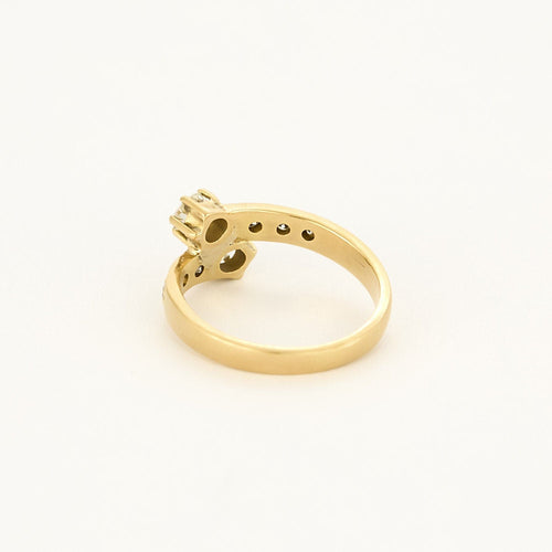 Bague 53 Bague "Toi et moi" en or jaune et diamants 58 Facettes LOR35262