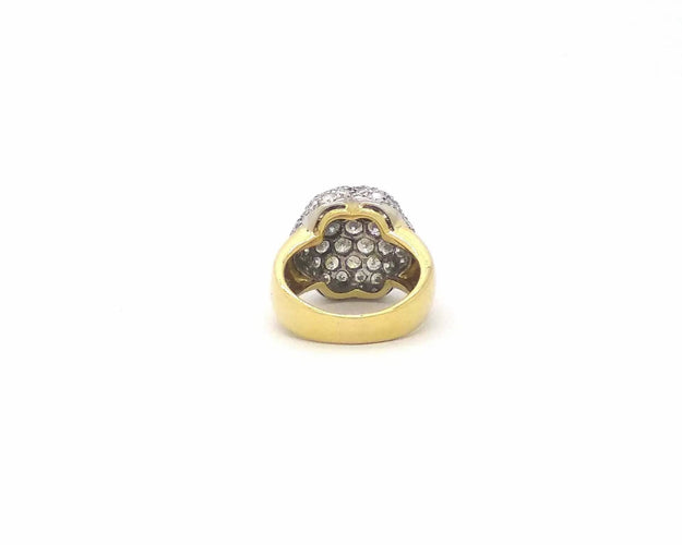 Bague Bague en or jaune sertie de diamants 58 Facettes 5733