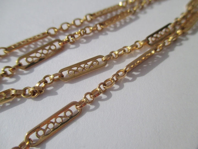 Collier Chaîne giletière collier ancien 58 Facettes