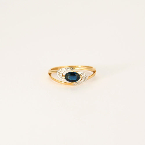 Bague Bague or jaune et blanc saphir 58 Facettes LP930/BET