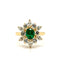 Bague Marguerite Or jaune - Emeraude et Diamants 58 Facettes 1.0000372/1