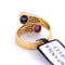 Bague 53 Bague en or jaune avec saphir et rubis 58 Facettes