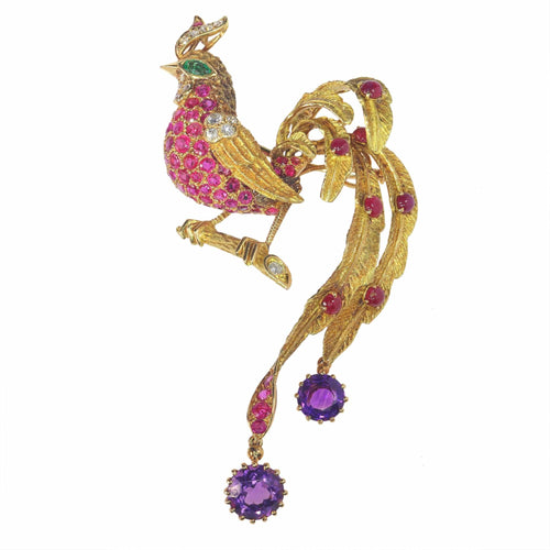 Broche Trésors Vintage : La Broche Oiseau Champagnat 58 Facettes 23129-0123