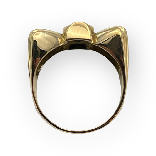 Bague 56 Bague Tank Noeud pierre noire 58 Facettes 149053059