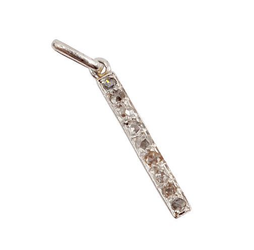 Pendentif Pendentif or rose et argent, diamants taille rose (circa 1890) 58 Facettes A06093